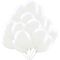 50 Globos Blancos de Látex Premium. Globos de 36 cm Blanco Brilante de 3-2g. Decoraciones y Accesorios para Fiesta de…